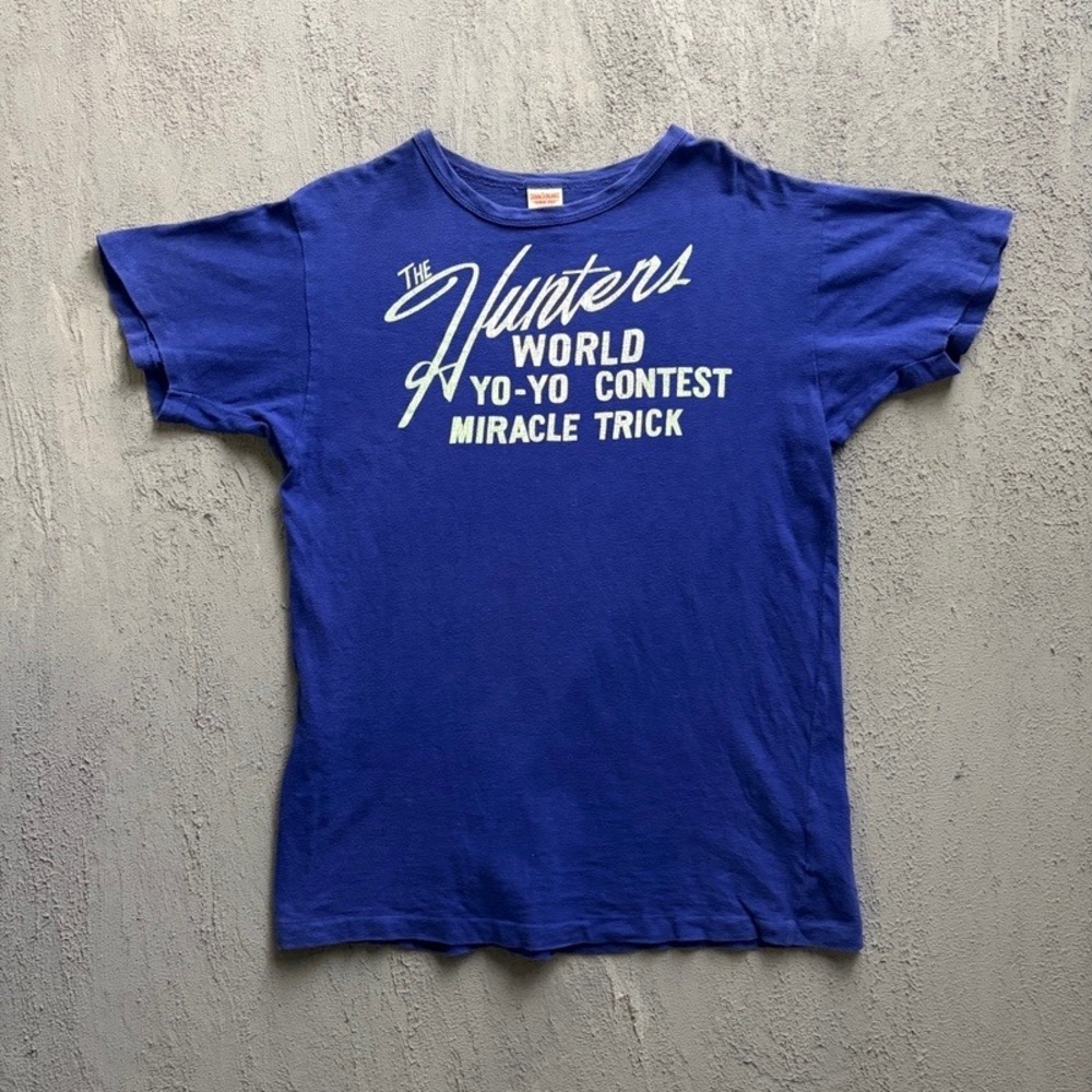 Denim & Dungaree T-Shirt Mens Medium Blue Yo-Yo Contest